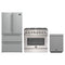 Forno 3-Piece Appliance Package - 36-Inch Galiano Dual Fuel Range, 36-Inch Refrigerator, & Dishwasher in Stainless Steel