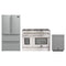 Forno 3-Piece Appliance Package - 48-Inch Dual Fuel Range, French Door Refrigerator, and Dishwasher in Stainless Steel