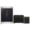 Forno 3-Piece Appliance Package - 48-Inch Gas Range, 60-Inch Convertible Refrigerator with Modern Trim, and Dishwasher in Black with Antique Brass Handle
