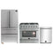 Forno 3-Piece Appliance Package - 36-Inch Galiano Gas Range, 36-Inch Refrigerator, & Dishwasher in Stainless Steel