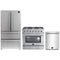 Forno 3-Piece Appliance Package - 36-Inch Galiano Gas Range, 36-Inch Refrigerator, & Dishwasher in Stainless Steel