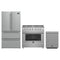 Forno 3-Piece Appliance Package - 36-Inch Galiano Gas Range, 36-Inch Refrigerator, & Dishwasher in Stainless Steel