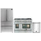 Forno 3-Piece Appliance Package - 48-Inch Gas Range, French Door Refrigerator, and Dishwasher in Stainless Steel