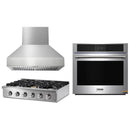 Thor Kitchen 3-Piece Pro Appliance Package - 36" Rangetop, Wall Oven & Pro-Style Wall Mount Hood in Stainless Steel