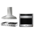 Thor Kitchen 3-Piece Pro Appliance Package - 48-Inch Cooktop with Liquid Propane Kit, Wall Oven & Wall Mount Hood in Stainless Steel