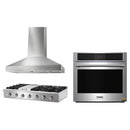 Thor Kitchen 3-Piece Pro Appliance Package - 48" Rangetop, Wall Oven & Wall Mount Hood in Stainless Steel