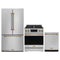 Gordon Ramsay by Thor Kitchen 3-Piece Appliance Package - 30-Inch Gas Range with Liquid Propane Kit, Tilt Panel, 36-Inch Refrigerator, and Dishwasher in Stainless Steel with Bronze Trim