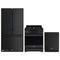 Gordon Ramsay by Thor Kitchen 3-Piece Appliance Package - 30-Inch Gas Range with Liquid Propane Kit, Tilt Panel, 36-Inch Refrigerator, and Dishwasher in Black with Blue Trim