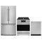Gordon Ramsay by Thor Kitchen 3-Piece Appliance Package - 30-Inch Gas Range with Liquid Propane Kit, Tilt Panel, 36-Inch Refrigerator, and Dishwasher in Stainless Steel