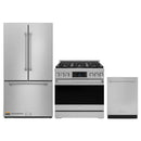 Gordon Ramsay by Thor Kitchen 3-Piece Appliance Package - 36-Inch Gas Range with Liquid Propane Kit, Tilt Panel, 36-Inch Refrigerator, and Dishwasher in Stainless Steel