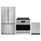 Gordon Ramsay by Thor Kitchen 3-Piece Appliance Package - 36-Inch Gas Range with Liquid Propane Kit, Tilt Panel, 36-Inch Refrigerator, and Dishwasher in Stainless Steel