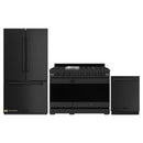 Gordon Ramsay by Thor Kitchen 3-Piece Appliance Package - 48-Inch Gas Range with Liquid Propane Kit with Double Oven, 36-Inch Refrigerator, and Dishwasher in Black