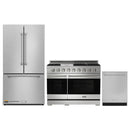 Gordon Ramsay by Thor Kitchen 3-Piece Appliance Package - 48-Inch Gas Range with Liquid Propane Kit with Double Oven, 36-Inch Refrigerator, and Dishwasher in Stainless Steel