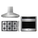Thor Kitchen 3-Piece Pro Appliance Package - 36" Cooktop, Wall Oven & Pro-Style Wall Mount Hood in Stainless Steel