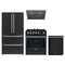 Forno 4-Piece Appliance Package - 30-Inch Leonardo Espresso Gas Range, Under Cabinet Range Hood, Refrigerator, and Dishwasher in Black with Stainless Steel Trim