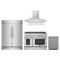 Forno 4-Piece Appliance Package - 48-Inch Electric Range, Wall Mount Range Hood, 60-Inch Refrigerator, and Dishwasher in Stainless Steel