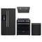 Forno Espresso 4-Piece Appliance Package - 30-Inch Leonardo Electric Range, Under Cabinet Range Hood, Refrigerator with Water Dispenser and Dishwasher in Black with Stainless Steel Trim