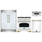 Forno 4-Piece Appliance Package - 36-Inch Dual Fuel Range, 60-Inch Refrigerator, Dishwasher, & 30-Inch Microwave Drawer in White with Antique Brass Handle