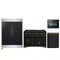 Forno 4-Piece Appliance Package - 48-Inch Dual Fuel Range, 60-Inch Convertible Refrigerator with Modern Trim, Dishwasher, and 24-Inch Microwave Oven in Black with Antique Brass Handle