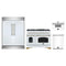 Forno 4-Piece Appliance Package - 48-Inch Dual Fuel Range, 60-Inch Refrigerator, Dishwasher, & 30-Inch Microwave Drawer in White with Antique Brass Handle