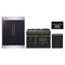 Forno 4-Piece Appliance Package - 48-Inch Dual Fuel Range, 60-Inch Convertible Refrigerator with Modern Trim, Dishwasher, and 30-Inch Microwave Oven in Black with Antique Brass Handle