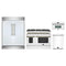 Forno 4-Piece Appliance Package - 48-Inch Dual Fuel Range, 60-Inch Refrigerator, Dishwasher, & 30-Inch Microwave Oven in White with Antique Brass Handle