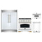 Forno 4-Piece Appliance Package - 36-Inch Gas Range, 60-Inch Refrigerator, Dishwasher, & 30-Inch Microwave Drawer in White with Antique Brass Handle