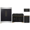 Forno 4-Piece Appliance Package - 48-Inch Gas Range, 60-Inch Convertible Refrigerator with Modern Trim, Dishwasher, and 30-Inch Microwave Drawer in Black with Antique Brass Handle