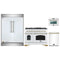 Forno 4-Piece Appliance Package - 48-Inch Gas Range, 60-Inch Refrigerator, Dishwasher, & 24-Inch Microwave Oven in White with Antique Brass Handle