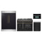 Forno 4-Piece Appliance Package - 48-Inch Gas Range, 60-Inch Convertible Refrigerator with Modern Trim, Dishwasher, and 30-Inch Microwave Oven in Black with Antique Brass Handle