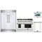 Forno 4-Piece Appliance Package - 48-Inch Gas Range, 60-Inch Refrigerator, Dishwasher, & 24-Inch Microwave Oven in White with Antique Brass Handle