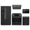 Forno 5-Piece Appliance Package - 30-Inch Espresso Donatello Induction Range, Under Cabinet Range Hood, Refrigerator with Water Dispenser, Dishwasher, and 24-Inch Microwave Drawer in Black with Stainless Steel Trim