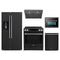 Forno 5-Piece Appliance Package - 30-Inch Espresso Donatello Induction Range, Under Cabinet Range Hood, Refrigerator with Water Dispenser, Dishwasher, and 24-Inch Microwave Oven in Black with Stainless Steel Trim