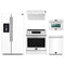 Forno 5-Piece Appliance Package - 30-Inch Espresso Donatello Induction Range, Under Cabinet Range Hood, Refrigerator with Water Dispenser, Dishwasher, and 24-Inch Microwave Oven in White with Stainless Steel Trim
