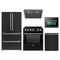 Forno 5-Piece Appliance Package - 30-Inch Leonardo Espresso Induction Range, Under Cabinet Range Hood, Refrigerator, Dishwasher, and 24-Inch Microwave Oven in Black with Stainless Steel Trim