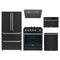 Forno 5-Piece Appliance Package - 30-Inch Leonardo Espresso Gas Range, Under Cabinet Range Hood, Refrigerator, Dishwasher, and 30-Inch Microwave Drawer in Black with Stainless Steel Trim