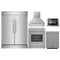 Forno 5-Piece Appliance Package - 30-Inch Electric Range, Wall Mount Range Hood, 60-Inch Refrigerator, Dishwasher, and 24-Inch Microwave Drawer in Stainless Steel