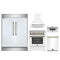 Forno 5-Piece Appliance Package - 30-Inch Electric Range, Wall Mount Range Hood, 60-Inch Refrigerator, Dishwasher, and 30-Inch Microwave Drawer in White with Antique Brass Handle