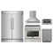 Forno 5-Piece Appliance Package - 36-Inch Electric Range, Wall Mount Range Hood, 60-Inch Refrigerator, Dishwasher, and 30-Inch Microwave Drawer in Stainless Steel
