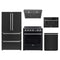 Forno 5-Piece Appliance Package - 30-Inch Leonardo Espresso Electric Range, Under Cabinet Range Hood, French Door Refrigerator, Dishwasher, and 30-Inch Microwave Drawer in Black with Stainless Steel Trim