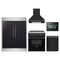 Forno 5-Piece Appliance Package - 30-Inch Electric Range, Wall Mount Range Hood, 60-Inch Refrigerator, Dishwasher, and 24-Inch Microwave Oven in Black with Antique Brass Handle