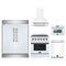 Forno 5-Piece Appliance Package - 30-Inch Electric Range, Wall Mount Range Hood, 60-Inch Refrigerator, Dishwasher, and 24-Inch Microwave Oven in White with Antique Brass Handle