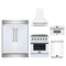Forno 5-Piece Appliance Package - 30-Inch Electric Range, Wall Mount Range Hood, 60-Inch Refrigerator, Dishwasher, and 30-Inch Microwave Oven in White with Antique Brass Handle