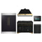 Forno 5-Piece Appliance Package - 48-Inch Dual Fuel Range, 60-Inch Convertible Refrigerator with Modern Trim, Dishwasher, and 24-Inch Microwave Oven in Black with Antique Brass Handle
