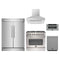 Forno 5-Piece Appliance Package - 36-Inch Galiano Dual Fuel Range, Wall Mount Range Hood, 60-Inch Refrigerator, Dishwasher, and 30-Inch Microwave Drawer in Stainless Steel
