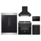 Forno 5-Piece Appliance Package - 36-Inch Galiano Dual Fuel Range, Wall Mount Range Hood, 60-Inch Refrigerator, Dishwasher, and 24-Inch Microwave Drawer in Black with Antique Brass Trim