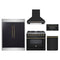 Forno 5-Piece Appliance Package - 36-Inch Galiano Dual Fuel Range, Wall Mount Range Hood, 60-Inch Refrigerator, Dishwasher, and 30-Inch Microwave Drawer in Black with Antique Brass Trim