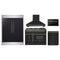 Forno 5-Piece Appliance Package - 48-Inch Dual Fuel Range, Wall Mount Range Hood, 60-Inch Refrigerator, Dishwasher, and 24-Inch Microwave Drawer in Black with Antique Brass Handle