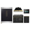 Forno 5-Piece Appliance Package - 48-Inch Dual Fuel Range, 60-Inch Convertible Refrigerator with Modern Trim, Dishwasher, and 24-Inch Microwave Oven in Black with Antique Brass Handle