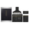 Forno 5-Piece Appliance Package - 48-Inch Gas Range, Wall Mount Range Hood, 60-Inch Refrigerator, Dishwasher, and 30-Inch Microwave Drawer in Black with Antique Brass Handle